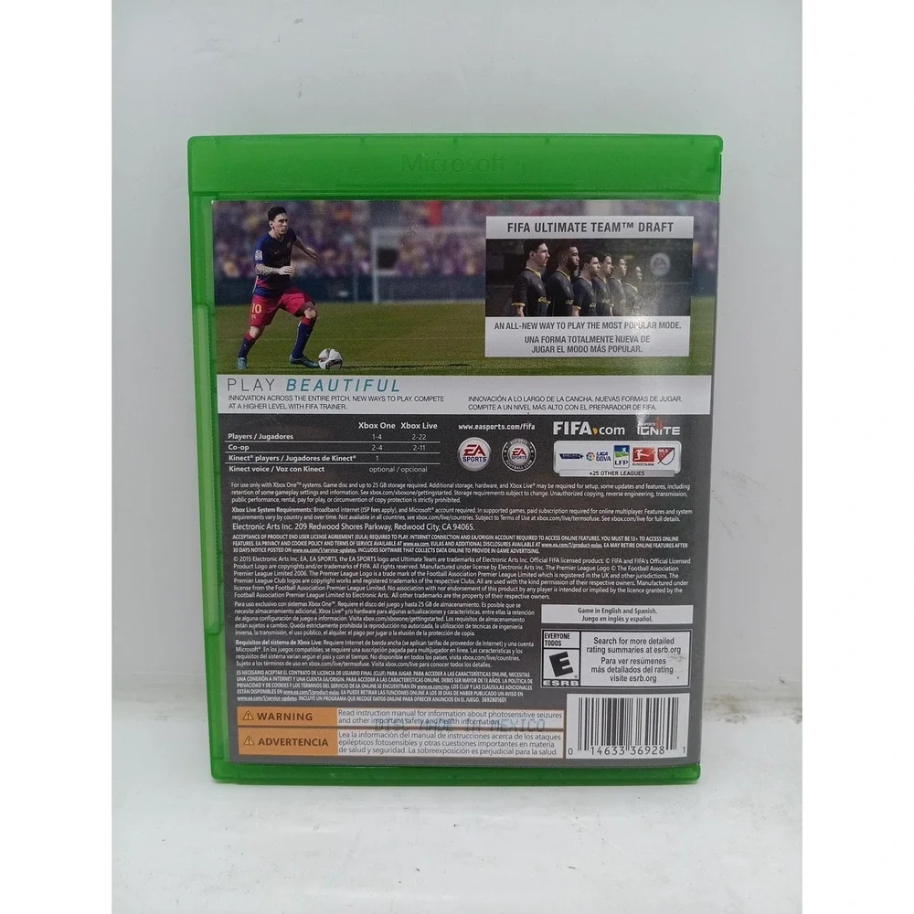 FIFA 16 Microsoft Xbox 1 One Video Game EA Sports